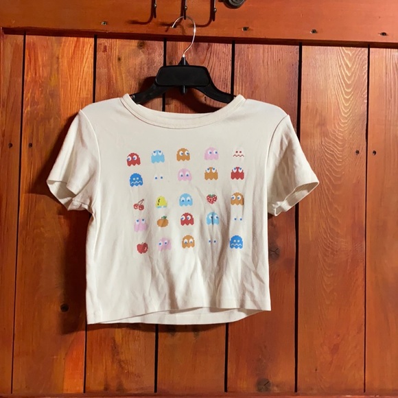 Yellow Cropped Pacman Shirt 